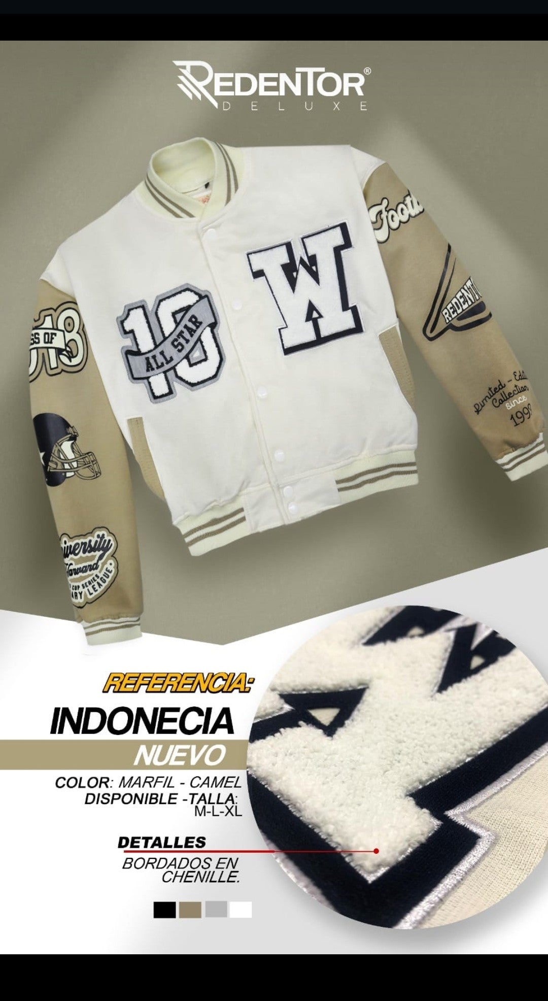 Chaqueta Beisbolera para dama