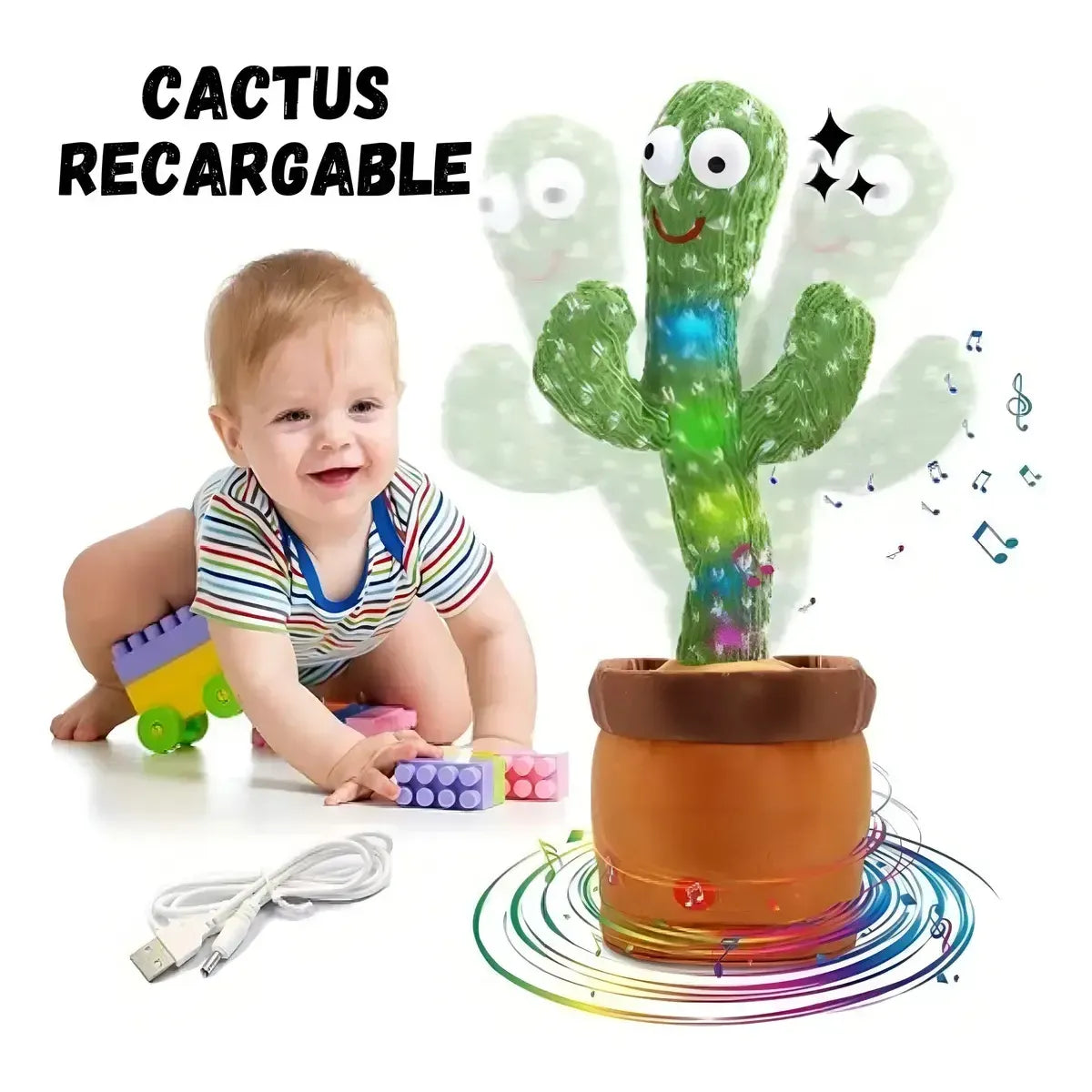 Cactus Bailarín Recargable Imita Voces
